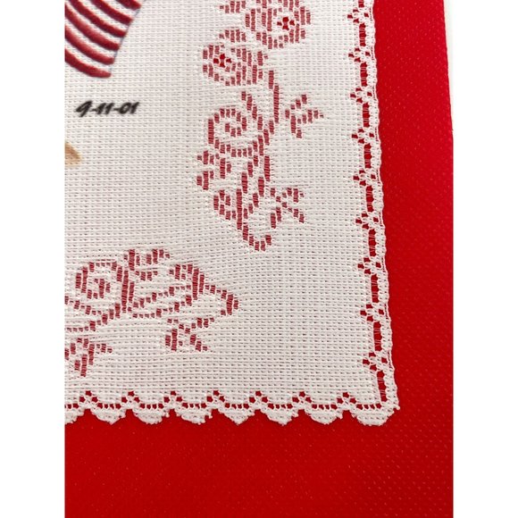 Vintage Banner Lace 911 Flag USA “United we Stand” Clasped Hands Unity Patriotic - Picture 12 of 13